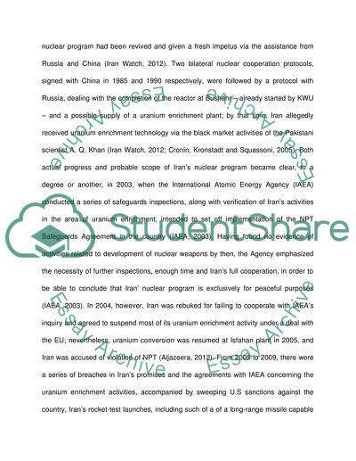 Irans Nuclear Program and Israeli-Palestinian Conflict