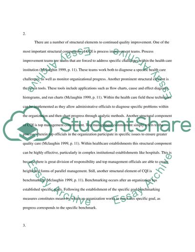 Continued Quality Improvement