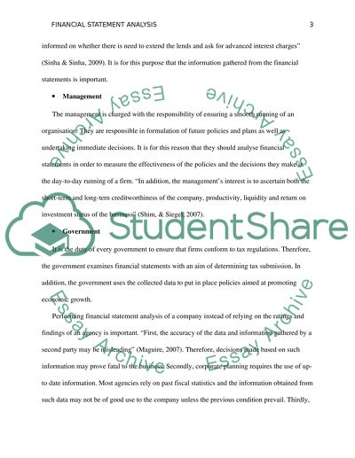 Demonstrate an understanding of financial statement analysis