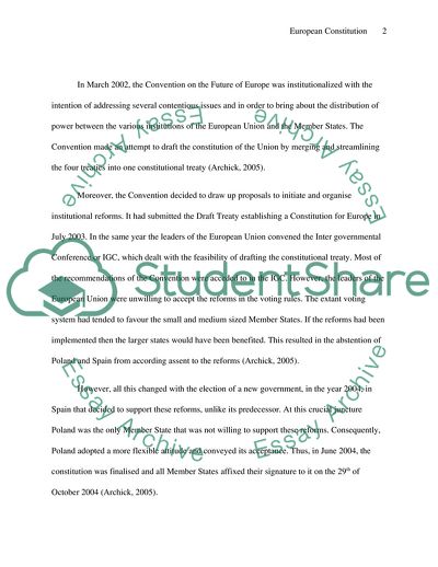 Is a European Constitution Possible