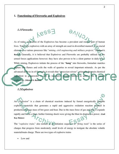 Fireworks and Explosives