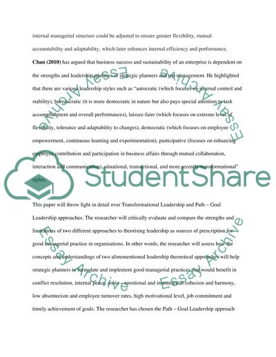 Two Different Approaches to Theorising Leadership