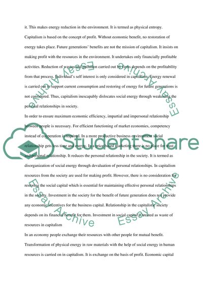 Is Capitalism Sustainable