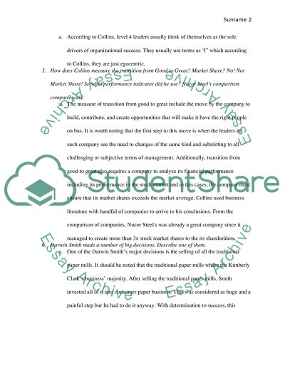 The sociology of Management JIM COLLINS-GOOD TO GREAT