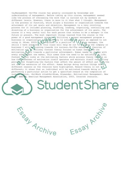 Motivational Management