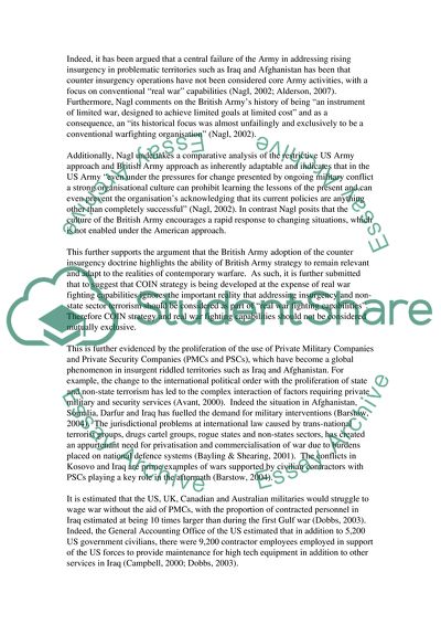 Growing a Generation of COIN Professionals Because of War