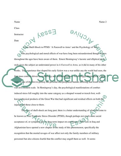 A Farewell to Arms by Hemingway