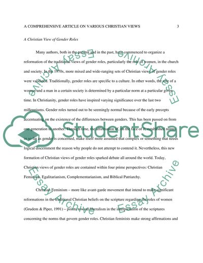 Various Christian Views