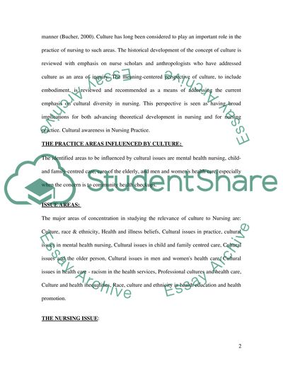 Relevance of Culture in Nursing