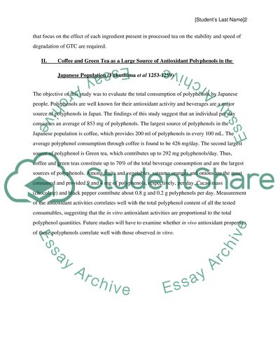 Degradation of Green Tea Catechins in Tea Drinks