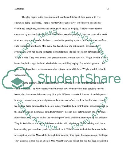 Susan Glaspells Trifles