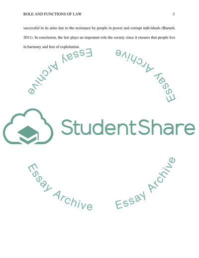 Role of Law in Society