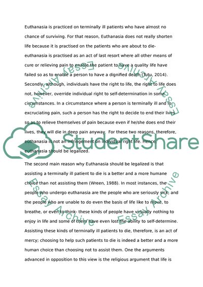 Legalization of Euthanasia - Pros and Cons