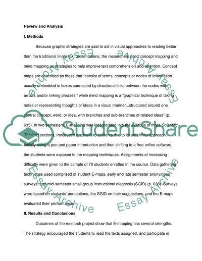 E-mapping: Affecting Students Skills