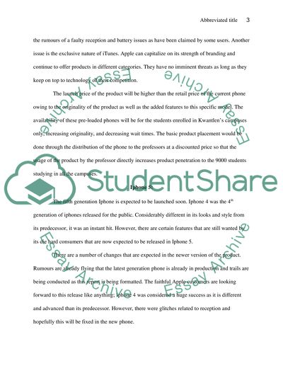 Marketing Plan - IPhone 5