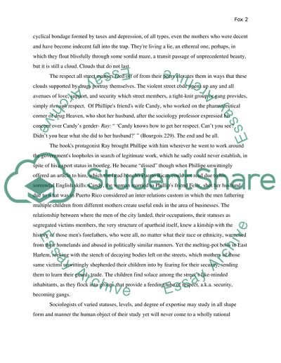 Review and Analysis of In Search of Respect by Philippe Bourgois