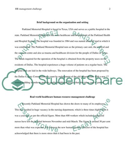 HR management challenge