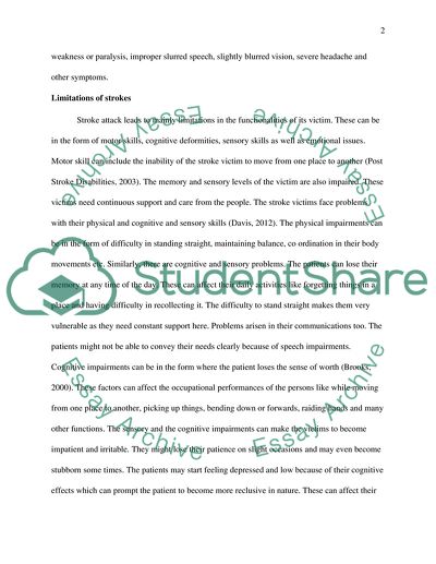 Cerebravascular Disorder of Stroke