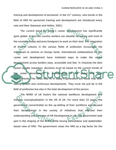 Human Resource in UK and China