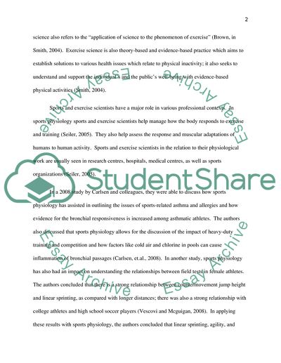 The Role of Sport & Exercise Scientists in Different Professional Contexts