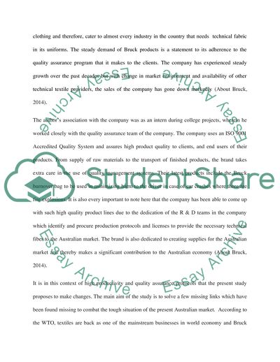 Organizational Development and Process of Change in Bruck Textiles, Australia