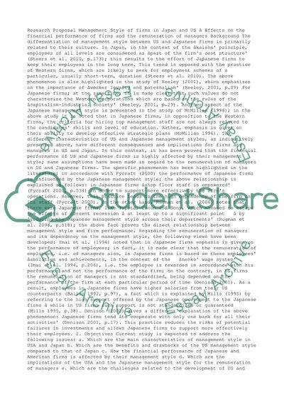 Management Style of firms in Japan and US