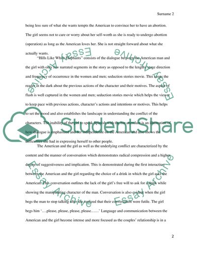 The Yellow Wallpaper Essay Adaptation Of Hills Like White Elephant Health Issues Essay also English Essay Example Adaptation Of Hills Like White Elephant Essay Example Topics And Essay Thesis Statement Example