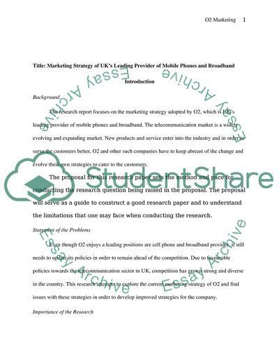 Marketing Strategy of UKs Leading Provider of Mobile Phones and Broadband