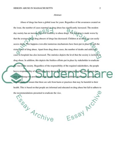 Heroin Abuse in Massachusetts