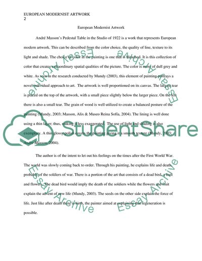 European Modernist Artwork