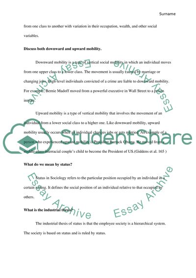 Social Mobility and Status Attainment