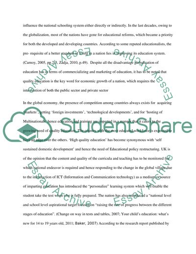 The Ways of Impact of Globalization Trends on Key Education Policies in the UK