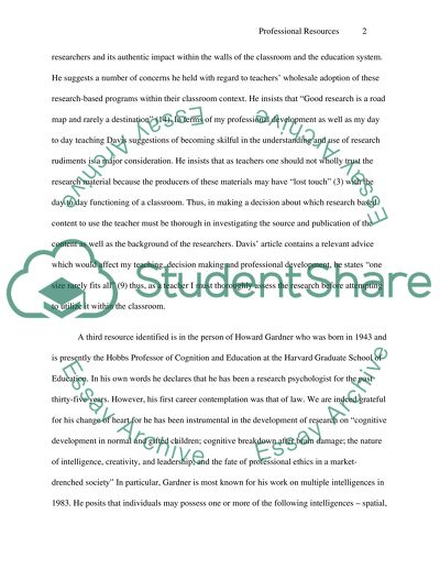 Professional Development of Teacher
