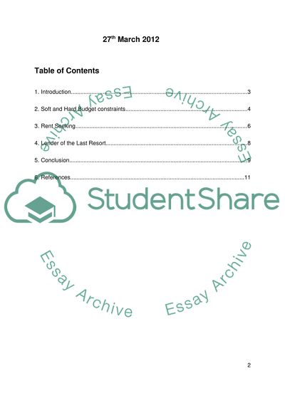 Soft and Hard Budget Constraints