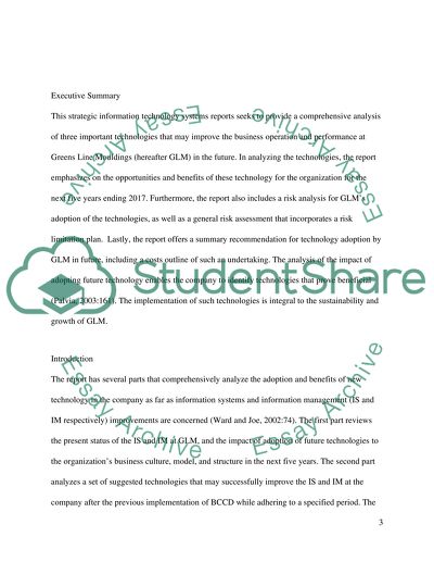 Current IS and Future Technologies at GLM