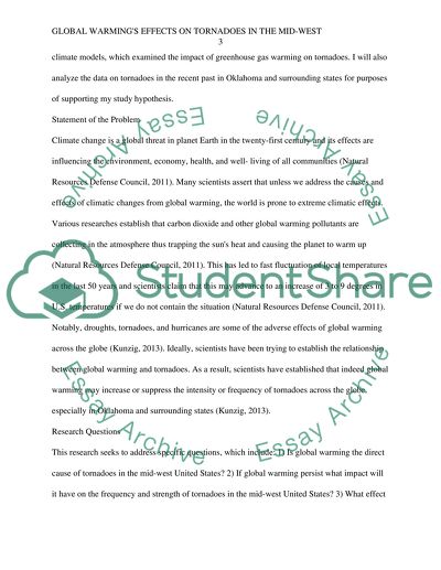 Global Warmings effects on Tornadoes in the Mid West