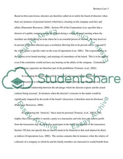 Duty of Good Faith and of Avoiding Conflict of Interest