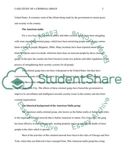 A Criminal Group The American Mafia