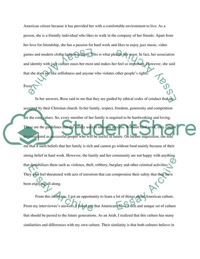 Person in culture interview