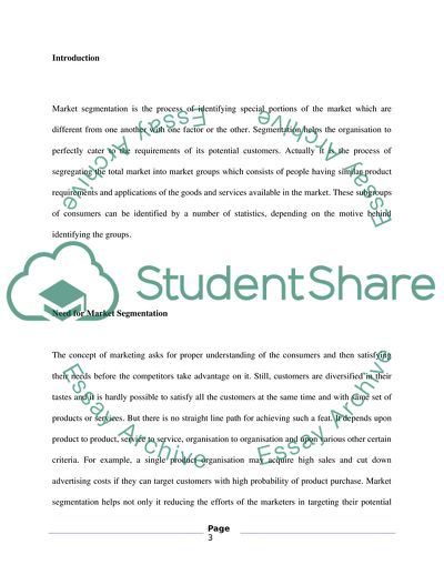 The Role of Market Segmentation