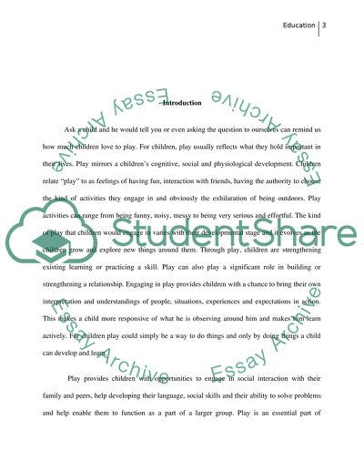 The Importance of Play to Childrens Development