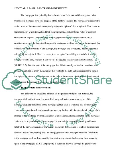 Negotiable Instruments and Bankruptcy - Secured loan in Saudi Arabia