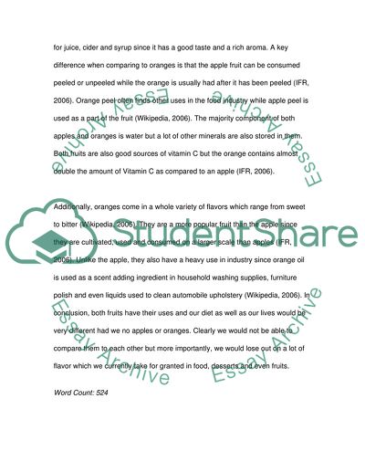 Comparison of Apples and Oranges
