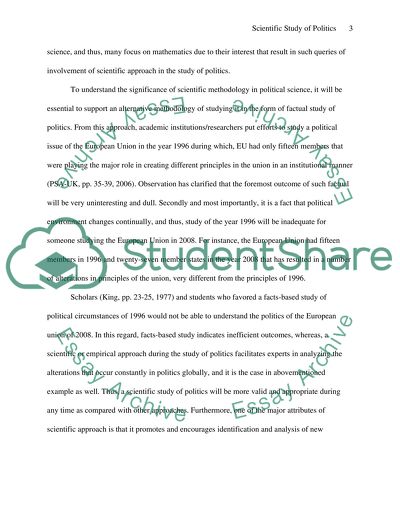 Scientific Study of Politics