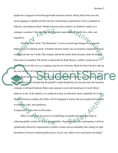 Ethics Review Procedue Assignment 1