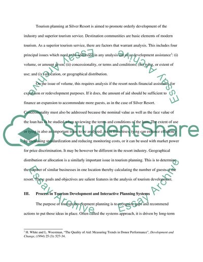 Tourism Development Planning: Silver Resort