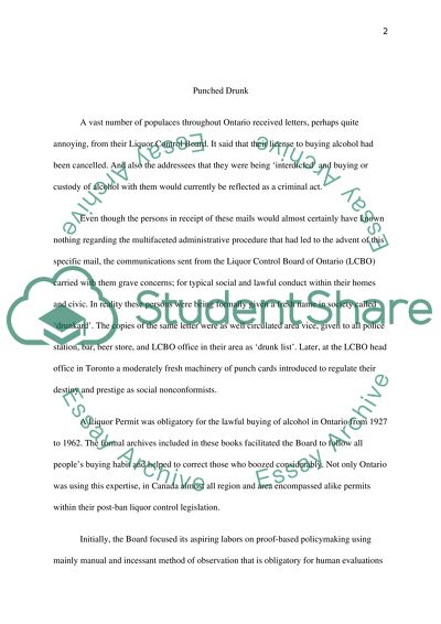 Book review of punched drunk, alcohol, surveillance and the LCBO