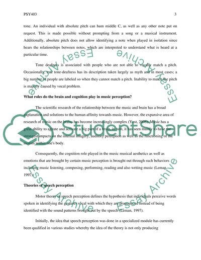 Importance of Central Processes in Auditory Perception