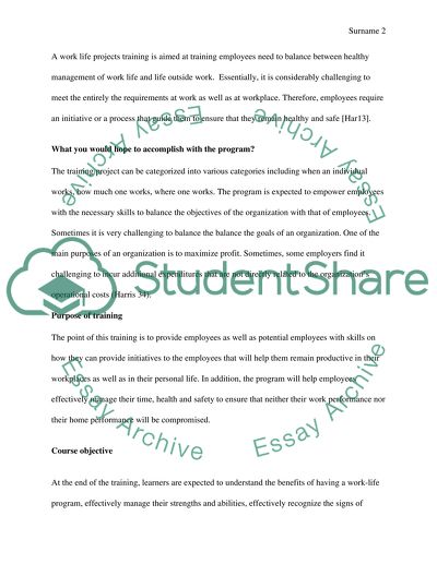 Benefits of Work-Life Program