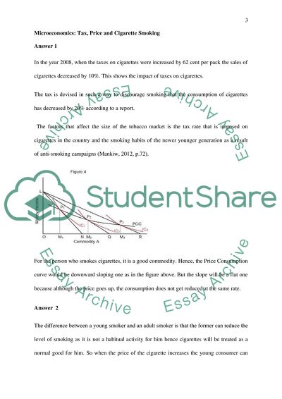 Microeconomics: Tax, Price and Cigarette Smoking